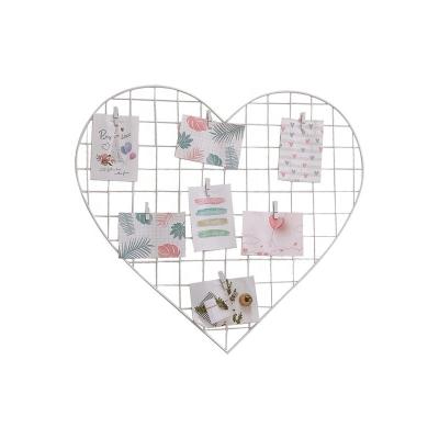 China Morden Factory Outlet Shopee Sale Love Grid Display Rack Poster Photo Frame Hot Iron Art Wall Decoration for sale