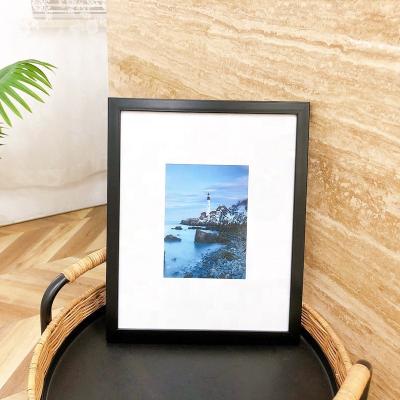 China Single High Quality Black Frame 6*8inch 11x14 Display Picture Plastic Photo Frame for sale