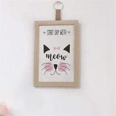 China Fashionable Creative PU Wall Hanging Dog Canvas Picture Frame Photo Wall Decoration for sale