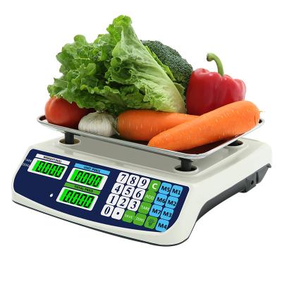 China Manufacturer price 30 40kg plastic calculating electronic digital comercial scale commercial weighing scale for sale