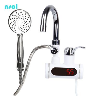 China 2021 Thermostatic Faucets LED Display Kitchen Down Intake Instant Electric Water Heaters Tap Electric Heating Water Fauce for sale