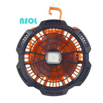 China 2021 newest china rotating 360 mobile fan custom factory price portable outdoor camping with LED for tent with remote control for sale