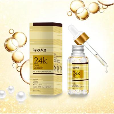 China Moisturizer Cream Serum For Face Hyaluronic Acid 24k Gold Collagen Anti Wrinkle Facial Serum for sale