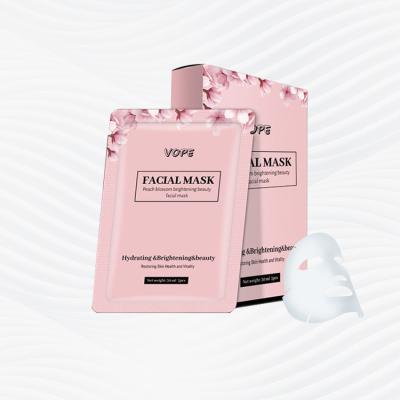 China Wholesale Best Sale Peach Blossom Beauty Whitening Repairing Whitening Facial Mask for sale