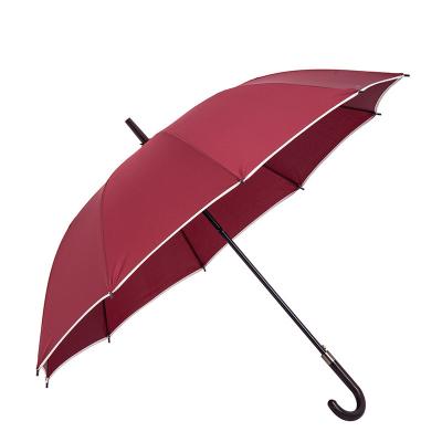 China Custom Automatic Umbrella Travel Fashion Golf Umbrella Straight Stem Curved Handle To Increase Reinforcement Porcelain Folding Sun Rain Umbrella for sale