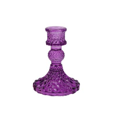 China Unique Modern Home Luxury Recyclable Eco-Friendly Decoration Long Stem Design Candlestick Holder And Candle Jars for sale