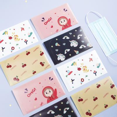 China Small Mask Organizer Bag Logo Wholesale Portable Waterproof Dustproof pp Viable Custom Travel Pouch Storage Mask Loop for sale