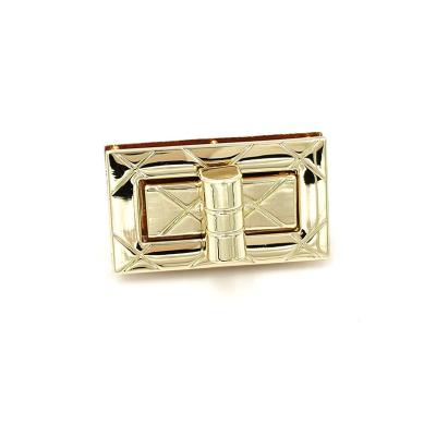 China zinc alloy accessories Logo Square Handbag Buckle bag lock nickel free factory new design for sale