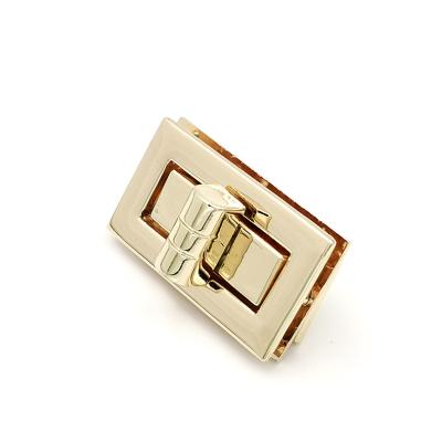 China high end rectangular bag twist lock bag shape fashion accessory buckle nickel free hardware for sale