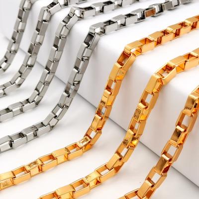 China bag nickel free wholesale metal hardware chain strap for handbags charm block chain garment metal chain fittings for leather bags for sale