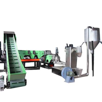 China Plastis Foam Recycling Plastic Granule Dewatering Machine , Packed Plastic Pelletizing Machine Price for sale