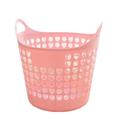 China Custom Amazon hotsell logo bathroom flexible home fabric mesh storage flexible plastic baskets organization for sale