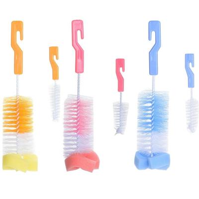 China Viable Drinking Bottle Sponge Nipple Brush Bottle Brush Cleaner Cleaning Brush Bottle for Baby Bottle and Vacuum Flask for sale