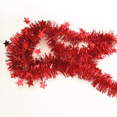 China New Christmas Christamas Decoration Pet Tinsel Garland For Indoor Christmas Tree Garland Decoration for sale