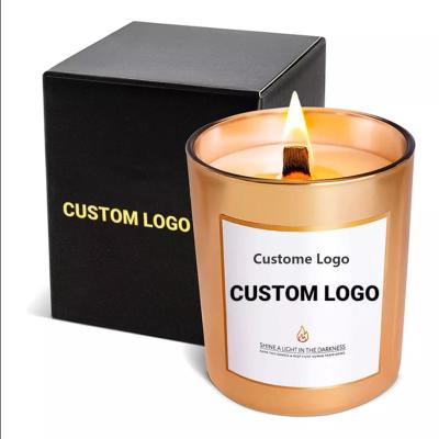 China OEM Private Label Logo Luxury Scented Soy Wax Candles A Luxury Cire De Soja Kerze/Candels Velas De Cera De Soja With Jar Box for sale