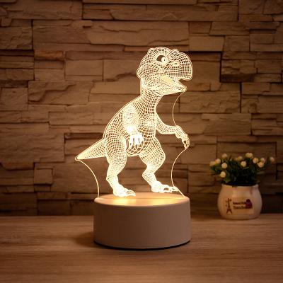 China Simplicity Modern Colorful LED Light 7 Color Table Lamp 3D Night Light Child Christmas Gift for sale