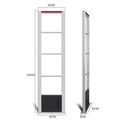 China Aluminum Alloy Cashier RF Device Shop Security Scanner Door EAS Detection EAS Dual Wide Aluminum Alloy System For Anti Shoplifting for sale