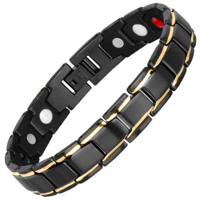 China CLASSIC Latest Designs Titanium Magnetic Bracelet For Sports Energy Titanium Bracelet for sale