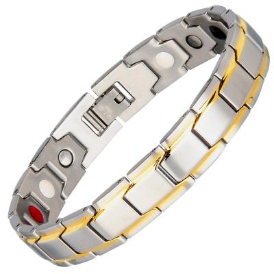 China Titanium High Quality 4 In 1 Bio Elements Magnetic Titanium Bracelet Men for sale