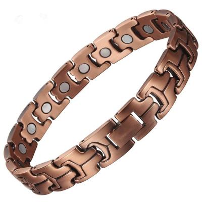 China Toppano CLASSIC Men's Magnetic Pure Copper Bracelet with High Power Magnets for Pain Relief for sale