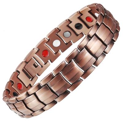 China Couples Copper Popular Men And Women Copper Magnetic Bracelets for sale