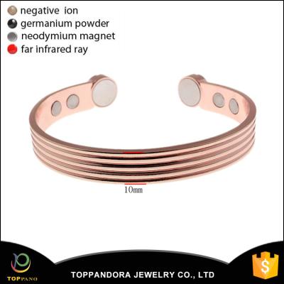 China 100% Guaranteed Magnetic Bracelet Men or Women Decorative Jewelry and Energy Health Care Quality Pure Solid Copper Bracelet for Arthritis for sale