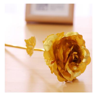 China Japan and South Korea style Single Rose Golden Artificial Flower Rose Gold Flower for sale