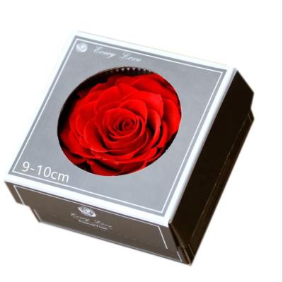 China Beautiful Flower 9-10cm Rose Head Export Grade Valentine's Day Gift Giant Simple Everlasting Colorful for sale