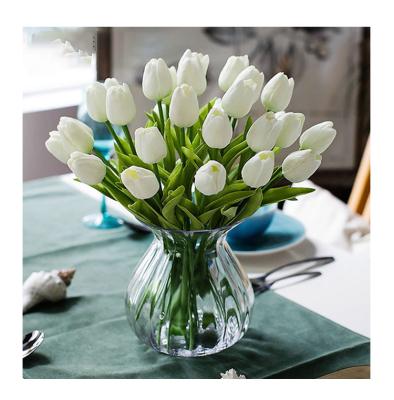 China Many Colors Silk Tulips Wedding Decoration Flower Artificial Silk Flower Tulips Yellow Tulip Flowers Bulbs Artificial White for sale