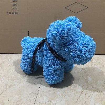 China Japan and South Korea Style 40*30*30cm Artificial Flowers PE Rose Flower Dog Christmas Gifts for Women Valentine's Day Gift Puppy Toys Cartoon Rose Dog for sale