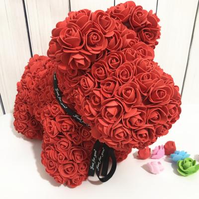 China Japan and South Korea Style 40*30*30cm Artificial Flower Wedding Decoration Valentine's Day Gift Love Bear Home Flower Rose Dog for sale