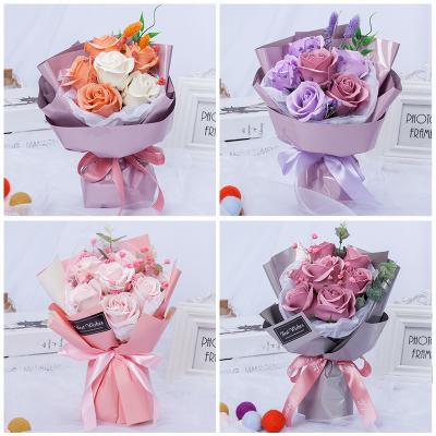 China Japan and South Korea style artificial Gypsophila holding flowers wedding flower bouquet soap flower bouquet for sale