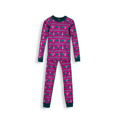 China Smooth Soft Snug Fit with High Yarned Textile Kids' 100% Cotton Penguin/Whale Long Sleeve Pajamas for sale