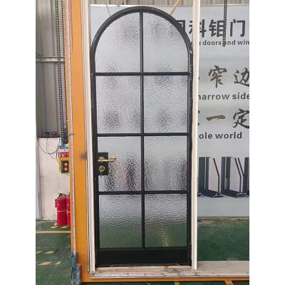 China Decoration Factory Aluminum French Doors Slim Frame Swing Glass Door Slide Interior Swing Door for sale