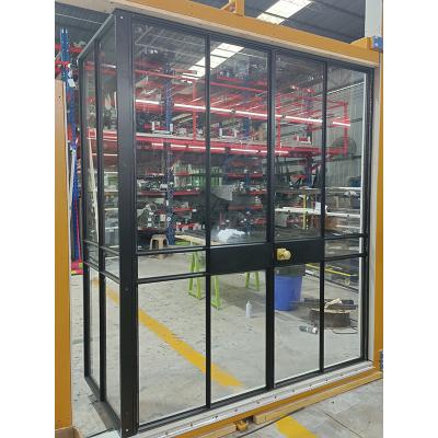 China Decoration factory sale interior thin frame aluminum bathroom doors directly swing sliding swing door glass french door for balcony for sale