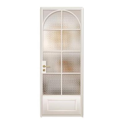 China Decoration Factory Balcony French Door Aluminum Interior Narrow Frame Swing Door Metal Single Door for sale