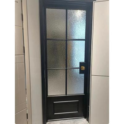 China OEM ODM Frame Glass Door Balcony Decoration Swing Door Narrow French Interior Aluminum Swing Door Low MOQ for sale