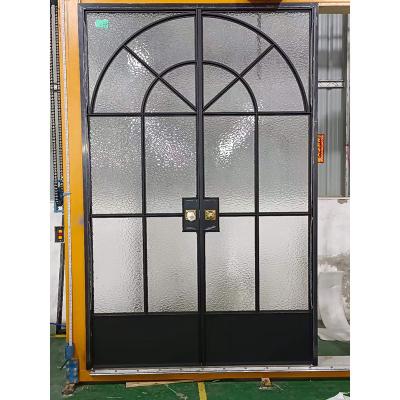 China Decoration Frame Bedroom French Doors Slim Interior Glass Aluminum Swing Door for sale