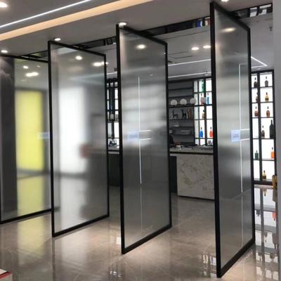 China Easier Installation Interior Aluminum Pivot Doors Decoration Glass Revolving Doors Tempering Office Glass Hotel Revolving Glass Door for sale