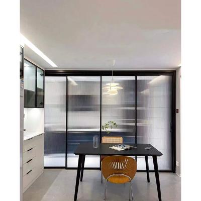 China Bedroom Interior Glass Office Decoration Sliding Door Modern Design Stacking Thin Frame Aluminum Sliding Door for sale