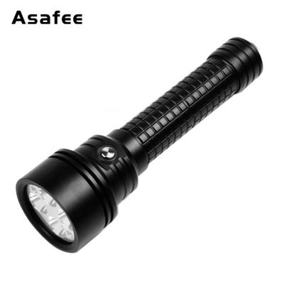 China Asafee LED Flashlight Diver Dive Aluminum Waterproof Underwater LED Industrial Powerful Diving Torch Light for sale