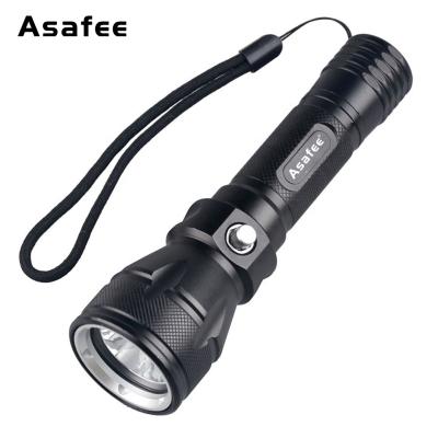 China Asafee Good IPX-8 Waterproof Diving Flashlight XM-L2/T6 Led Flashlight Fishing Spearfishing Underwater Torch for sale