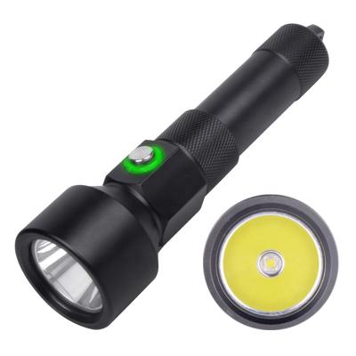 China Emergency Flashlight Quality 18650 Scuba Diving Flashlight Scuba Diving Waterproof Rechargeable Fishing Light Torch for sale