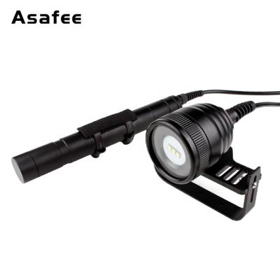 China Asafee Dive 3* XM L2 LED Canister Waterproof Scuba Diving Flashlight Light Industrial Underwater Video Torch for sale