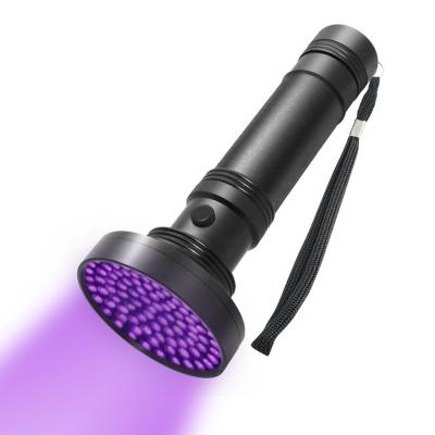 China Silver Control Hot Selling Amazon Hot Sale Black Ultraviolet Handheld Torch 395Nm 365 Nm 265Nm Powerful Ultraviolet UV Torch 365Nm 265Nm UV Flashlights 100 LED Black for sale