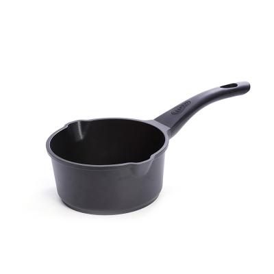 China Competitive price 18cm liner sauce pan viable nonstick aluminum ilag for promotion sauce pan without lid for induction cooktops for sale