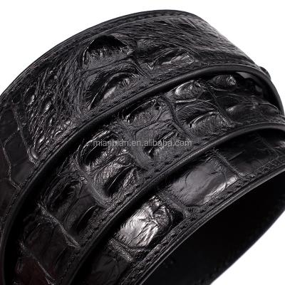 China Crocodile Skin Formal Men's High End Crocodile Leather Belt for sale