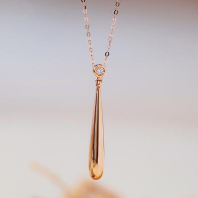 China FASHIONABLE HOT 18K Gold fine handcraft mirror outer drop pendant necklace with link chain drop earring for woman real Diamond Jewelry Set for sale