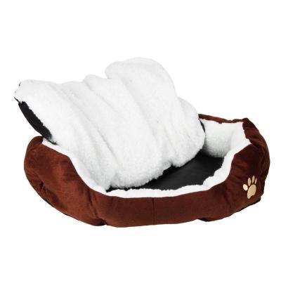 China Soft Winter Plush Kennel Pet Bed Heating Dogs Cat Lounger Nest Dog Outdoor Bed Cashmere Dog Play Room Sneakers Bed for sale