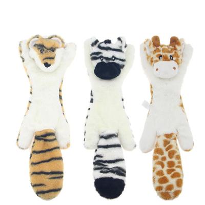 China Manufacturer Wholesale Squeak Soft Viable Dog Plush Toys Zebra Soft Plush Dog Toy for sale